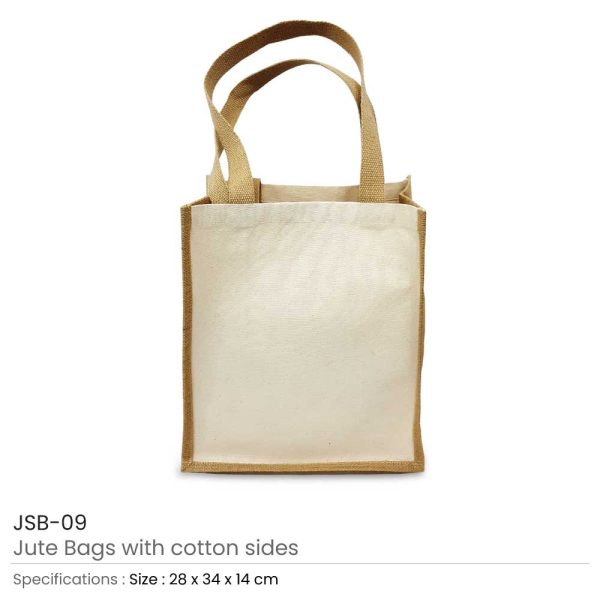 BYFT004219 Juco Bag Beige 28 x 34 x 14 Cm Set of 5 B