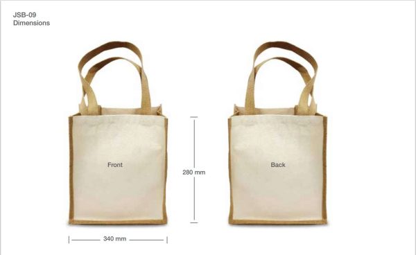 BYFT004219 Juco Bag Beige 28 x 34 x 14 Cm Set of 5 C