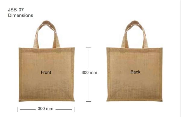 BYFT004221 Jute Bag Brown 30 x 30 x 19 Cm Set of 1 C