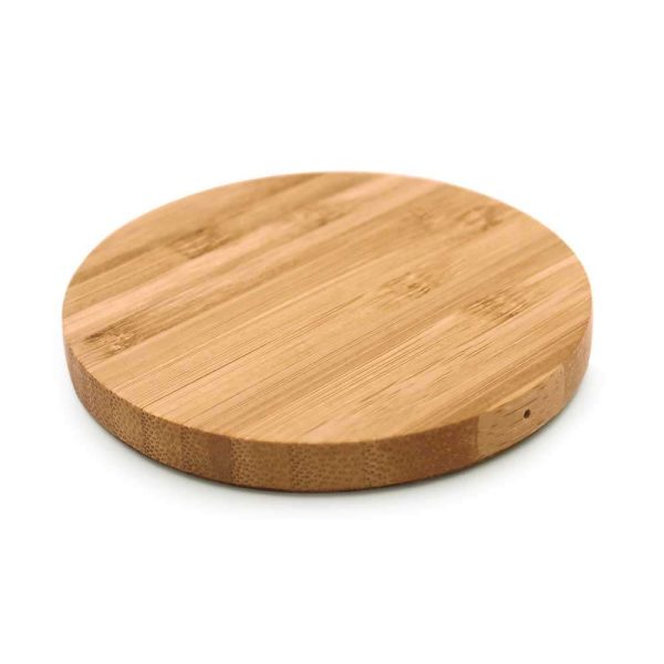 BYFT005670 Bamboo Wireless Charging Pad Natural Set of 1