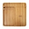 BYFT005675 Bamboo Wireless Charger Docking Station Natural Set of 1