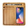 BYFT005675 Bamboo Wireless Charger Docking Station Natural Set of 1 C