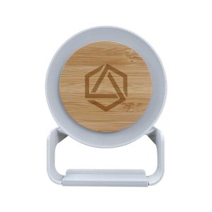 BYFT005677 BT Speakers with Wireless Charging and Lamp Grey Set of 1