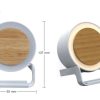 BYFT005677 BT Speakers with Wireless Charging and Lamp Grey Set of 1 D