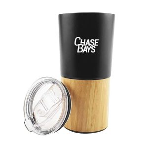 BYFT005686 Travel Tumbler with Bamboo Natural Black Set of 1