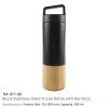 BYFT005687 Travel Bottles with Bamboo Natural Black Set of 1 B