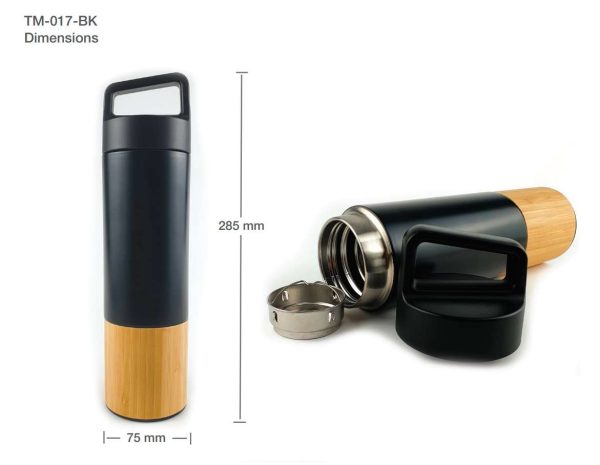 BYFT005687 Travel Bottles with Bamboo Natural Black Set of 1 C