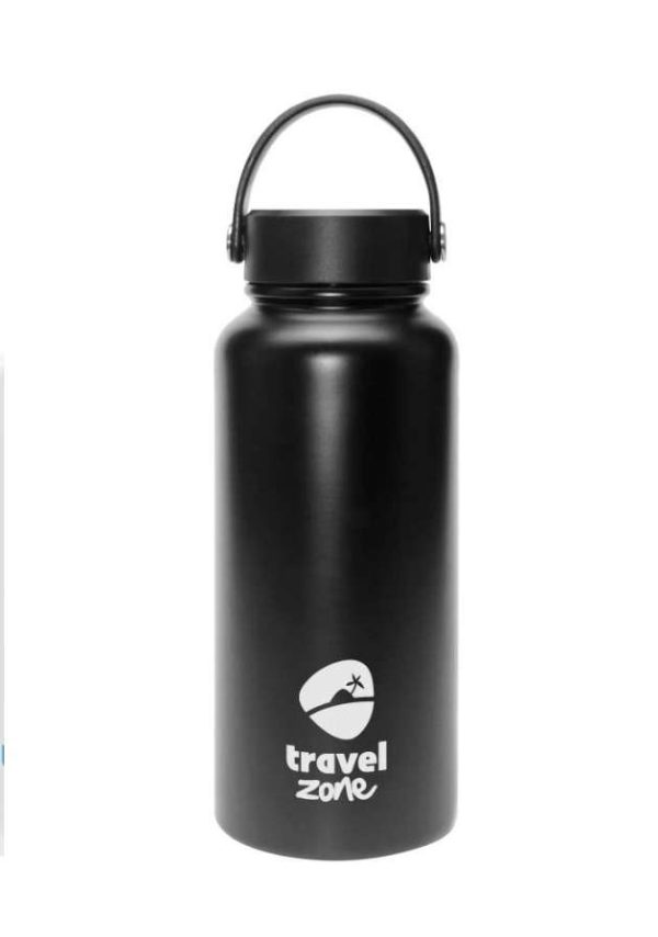 BYFT005688 Double Wall Stainless Steel Flask Black Set of 1