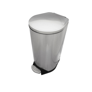 BYFT008489 AKC Dust Bin with Pedal 50 Ltr Silver Plastic Set of 1