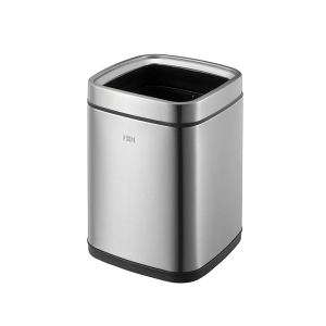 BYFT008526 EKO Open Top Trash Bin 12 Ltr Silver Plastic Set of 1