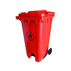 BYFT008537 AKC Trash Bin 240 Ltr Red Plastic Set of 1