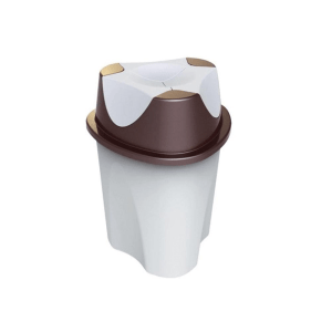 BYFT008543 AKC Garbage Bin White Plastic Set of 1