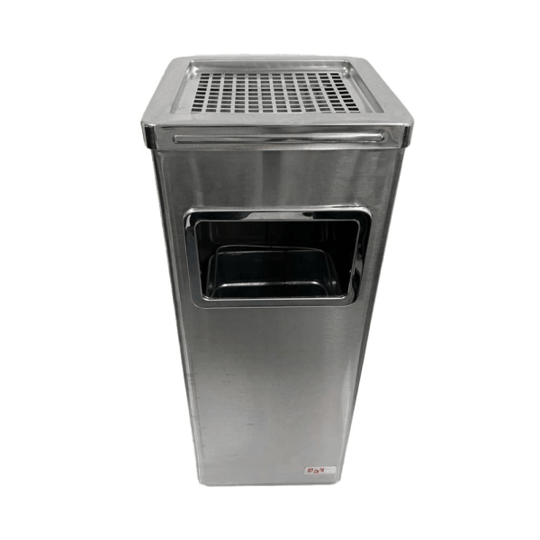 BYFT008577 AKC Ashtray Bin 30 Ltr Silver Plastic Set of 1