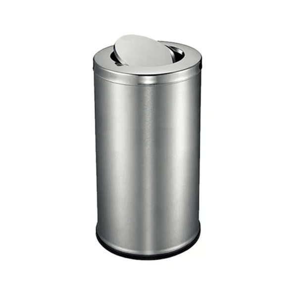 BYFT008586 EKO Swing Top Bin 56 Ltr Silver Stainless Steel Set of 1