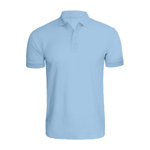 BYFT008722 BYFT Plain Sky Blue Polo Neck T Shirt Cotton 220 GSM Set of 1