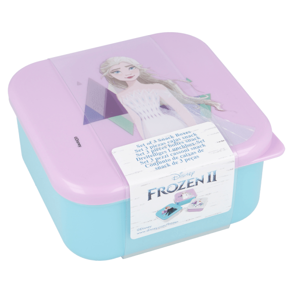 BYFT011865 DISNEY 3PCS NESTING SNACK BOXES SET FROZEN II THE SNOW QUEEN A