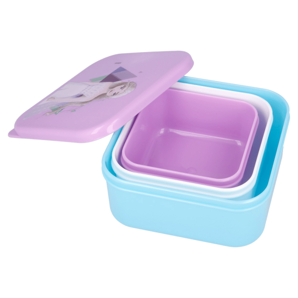 BYFT011865 DISNEY 3PCS NESTING SNACK BOXES SET FROZEN II THE SNOW QUEEN B
