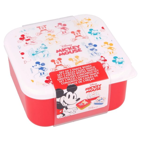 BYFT011866 DISNEY 3 PCS NESTING SNACK BOXES SET MICKEY MOUSE TRUE ORIGINAL A