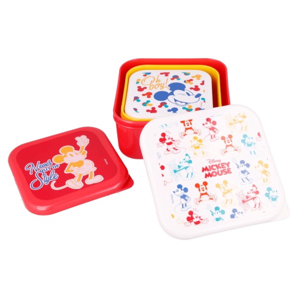 BYFT011866 DISNEY 3 PCS NESTING SNACK BOXES SET MICKEY MOUSE TRUE ORIGINAL B