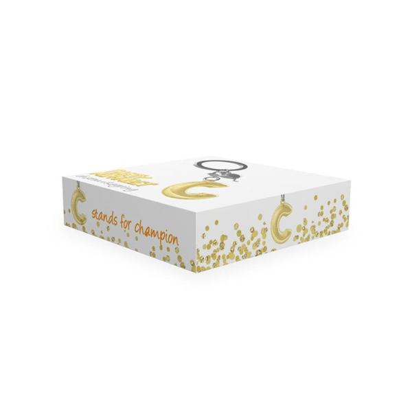 BYFT012871 METALMORPHOSE MTM KEYCHAIN Party Balloon Alphabet C Golden Zinc Alloy Set of 1 MTM10C E