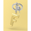 BYFT012874 METALMORPHOSE MTM KEYCHAIN Party Balloon Alphabet F Golden Zinc Alloy Set of 1 MTM10F A