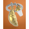 BYFT012885 METALMORPHOSE MTM KEYCHAIN Croissant Coffee Golden Zinc Alloy Set of 1 MTM134 01 A
