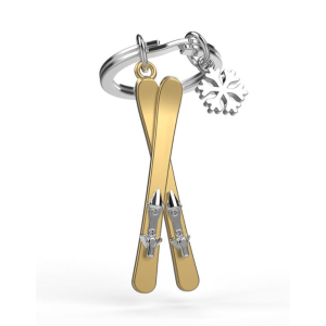 BYFT012893 METALMORPHOSE MTM KEYCHAIN Ski Golden Zinc Alloy Set of 1 MTM151 01