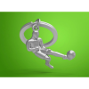 BYFT012903 METALMORPHOSE MTM KEYCHAIN Soccer Design Silver Zinc Alloy Set of 1 MTM281 01 A