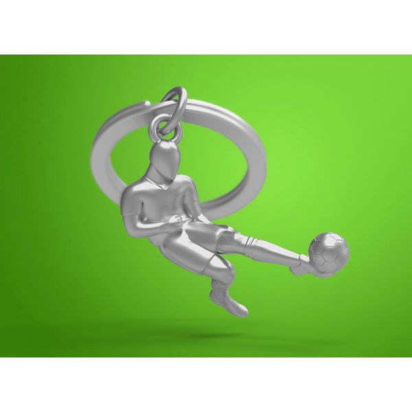 BYFT012903 METALMORPHOSE MTM KEYCHAIN Soccer Design Silver Zinc Alloy Set of 1 MTM281 01 A