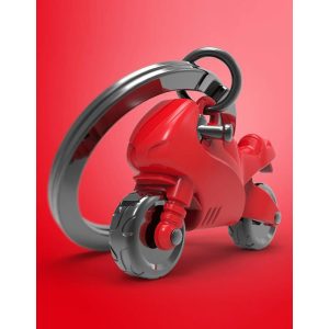 BYFT012906 METALMORPHOSE MTM KEYCHAIN Red Racer Red Zinc Alloy Set of 1 MTM998 A