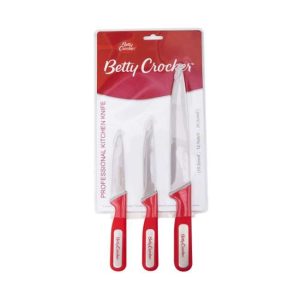 Betty Crocker Ss 3Pcs Knife Set