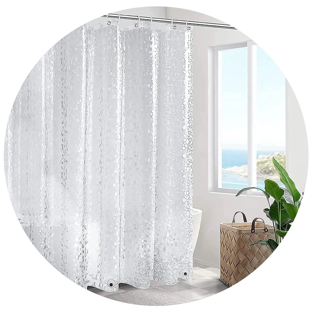 shower curtain & rings