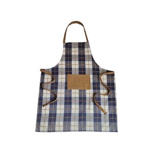 BYFT017580 Orchard Apron 65 x 85 Cm Grey White Multichecks 180 Gms Set of 1 A