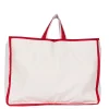 BYFT013963 BYFT White & Red Canvas Shopping Bag