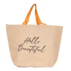 BYFT013976 BYFT Natural Jute Bag (Hello Beautiful) Design