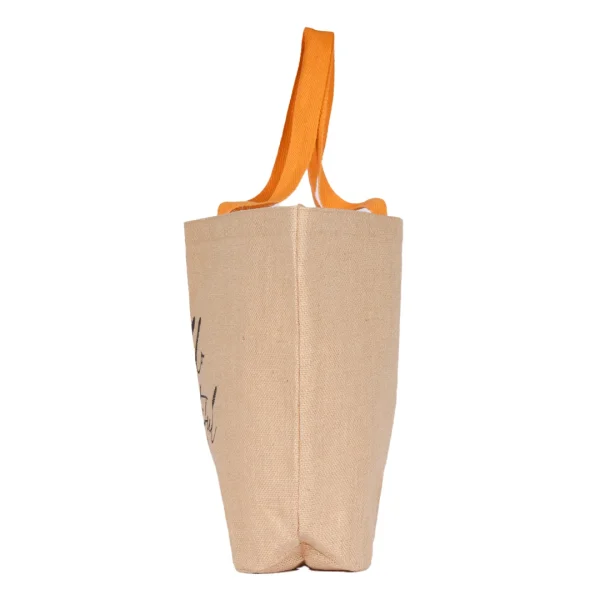 BYFT013976 BYFT Natural Jute Bag (Hello Beautiful) Design B