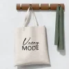 BYFT013986 BYFT Natural Cotton Flat Tote Bag (Vacay Mode) Design B