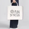 BYFT013997 BYFT Laminated Natural Canvas Bag (Fun in the sun) Design C