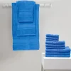 BYFT014537 BYFT Home Castle Bath Sheet 90 x 180 Cm 550 Gsm Blue 100 Cotton Set of 1 D