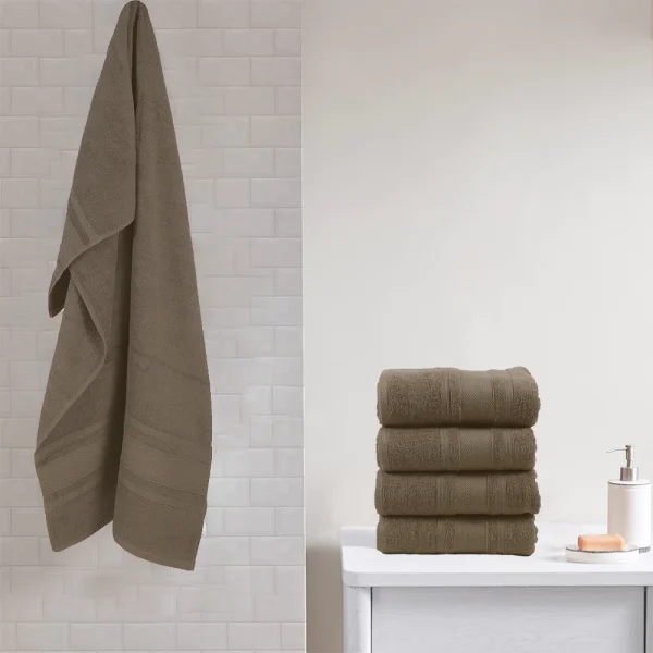 BYFT014540 BYFT Home Castle Bath Sheet 90 x 180 Cm 550 Gsm Beige 100 Cotton Set of 1 C