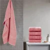 BYFT014541 BYFT Home Castle Bath Sheet 90 x 180 Cm 550 Gsm Pink 100 Cotton Set of 1 C