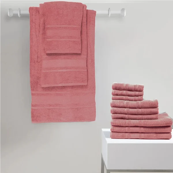 BYFT014541 BYFT Home Castle Bath Sheet 90 x 180 Cm 550 Gsm Pink 100 Cotton Set of 1 D