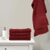 BYFT014544 BYFT Home Castle Bath Towel 70 x 140 Cm 550 Gsm Maroon 100 Cotton Set of 1 C