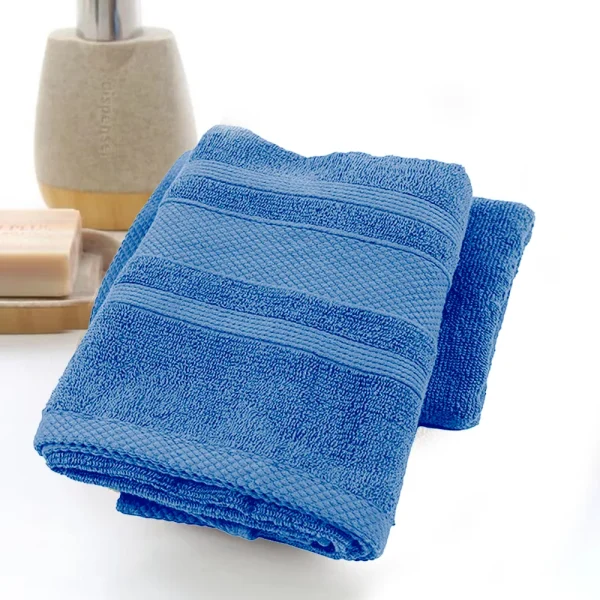 BYFT014549 BYFT Home Castle Hand Towel 50 x 90 Cm 550 Gsm Blue 100 Cotton Set of 1 C