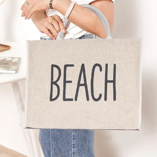 BYFT017623 BYFT Natural Jute bag shopper (Beach) Design C