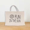 BYFT017624 BYFT Natural Jute bag shopper (Fun in the Sun) Design C