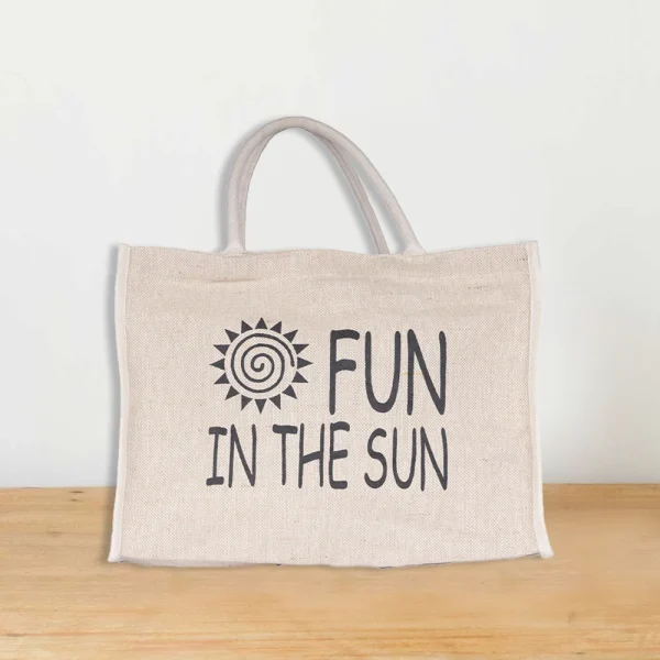 BYFT017624 BYFT Natural Jute bag shopper (Fun in the Sun) Design C