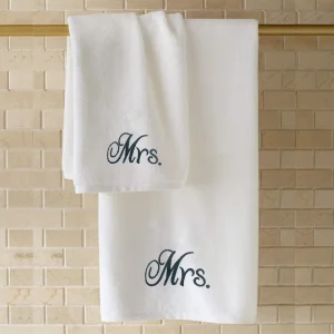 BYFT001990 EMBROIDERED FOR YOU Bath Towel White Set of 1 C