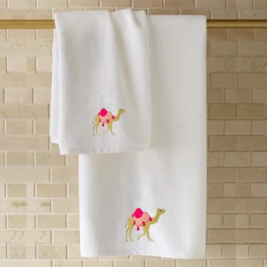 BYFT002020 EMBROIDERED FOR YOU Bath Towel White Set of 1 C