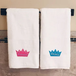 BYFT002834 EMBROIDERED FOR YOU Bath Towel White Set of 2 C